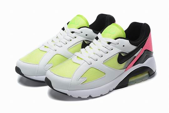Cheap Nike Air Max 180 String Men's Women's Shoes White Green Black Red-09 - Click Image to Close